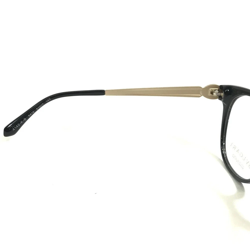 Bvlgari Eyeglasses Frames 4142-K-B 5412 Black Clear Snake Gold Plated 51-17-140